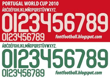 Font Vector Portugal World Cup 2010 kit