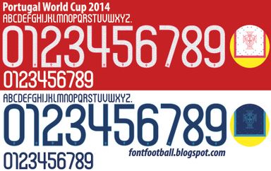 Font Vector Portugal World Cup 2014 kit