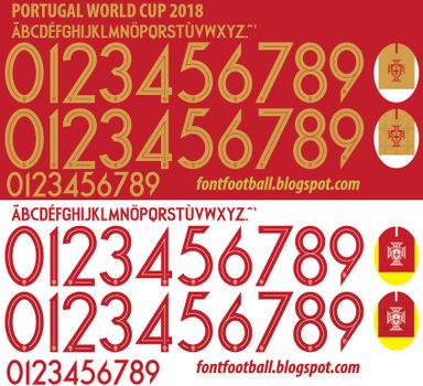 Font Vector Portugal World Cup 2018 kit