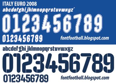 Font Vector Italy Euro 2008 Shirt