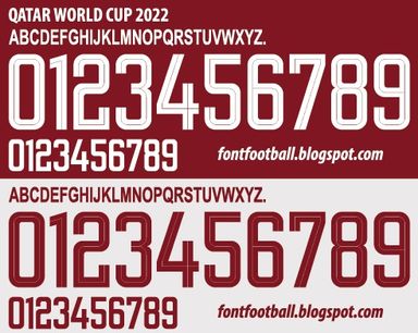 Font Vector Qatar World Cup 2022 kit