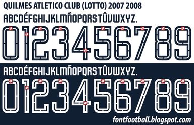 Font Vector Quilmes Atletico Club 2007 2008 kit