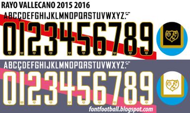 Font Vector Rayo Vallecano 2015 2016 kit