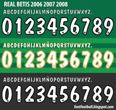 Font Vector Real Betis 2006 2007 2008 kit