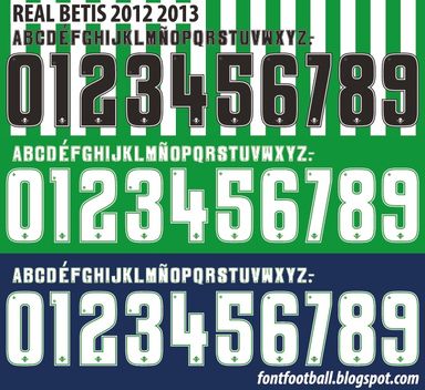 Font Vector Real Betis 2012 2013 kit
