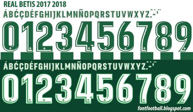 Font Vector Real Betis 2017 2018 kit