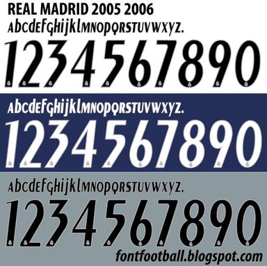 Font Vector Real Madrid 2005 2006 kit