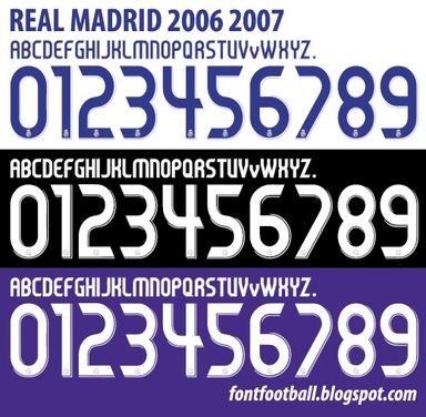 Font Vector Real Madrid 2006 2007 kit