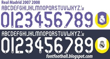 Font Vector Real Madrid 2007 2008 kit