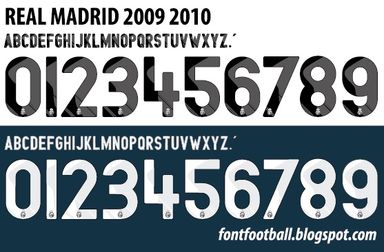 Font Vector Real Madrid 2009 2010 kit