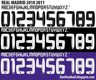 Font Vector Real Madrid 2010 2011 kit