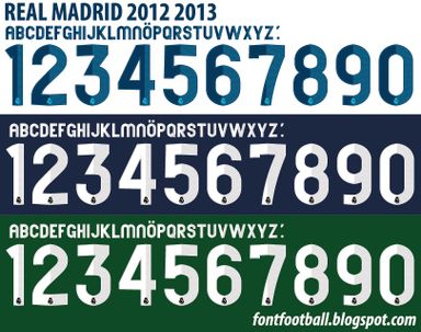 Font Vector Real Madrid 2012 2013 Kit