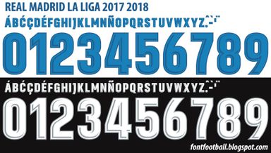Font Vector Real Madrid La Liga 2017 2018 kit