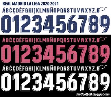 Font Vector Real Madrid La Liga 2020 2021 kit