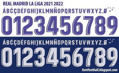 Font Vector Real Madrid La Liga 2021 2022 kit