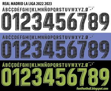 Font Vector Real Madrid La Liga 2022 2023 kit