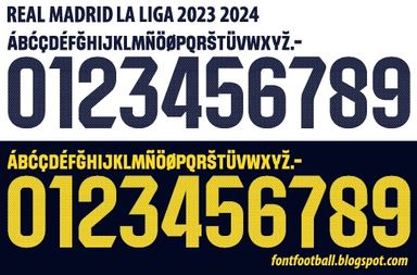 Font Vector Real Madrid La Liga 2023 2024 kit