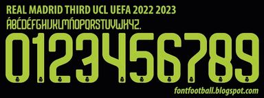 Font Vector Real Madrid Third UCL 2022 2023 kit