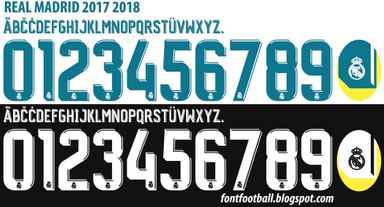 Font Vector Real Madrid UCL 2017 2018 kit