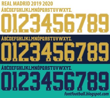 Font Vector Real Madrid UCL 2019 2020 kit
