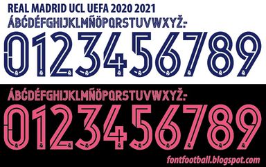 Font Vector Real Madrid UCL 2020 2021 kit