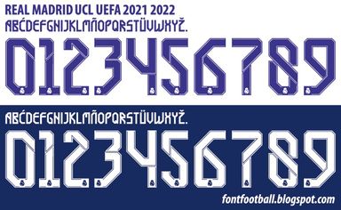 Font Vector Real Madrid UCL 2021 2022 kit
