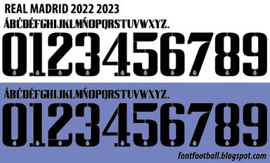 Font Vector Real Madrid UCL 2022 2023 kit
