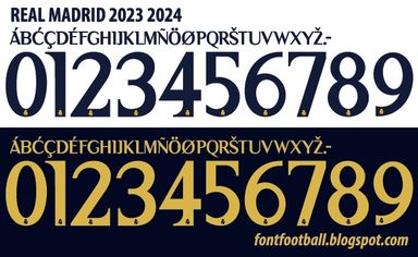 Font Vector Real Madrid UCL 2023 2024 kit