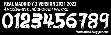 Font Vector Real Madrid Y-3 Version 2022 kit