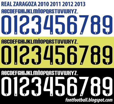 Font Vector Real Zaragoza 2010 2011 2012 2013 kit