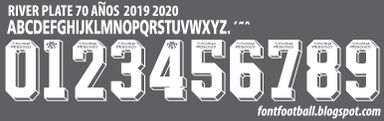 Font Vector River Plate 70 Años 2019 2020 kit