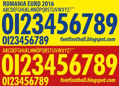 Font Vector Romania Euro 2016 kit