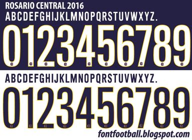 Font Vector Rosario Central 2016 kit