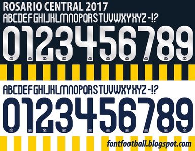 Font Vector Rosario Central 2017 kit