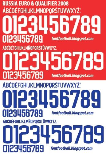 Font Vector Russia Euro & Qualifier 2008 kit