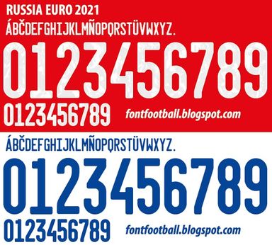 Font Vector Russia Euro 2020 2021 kit