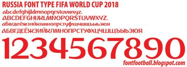 Font Vector Russia Font Type Fifa World Cup 2018 kit