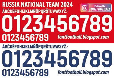 Font Vector Russia National Team 2024 kit