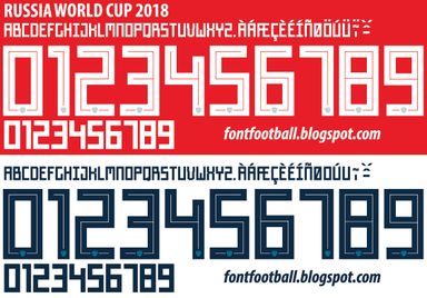 Font Vector Russia World Cup 2018 kit