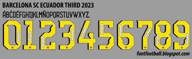Font Vector SC Barcelona (Ecuador) Third 2023 kit