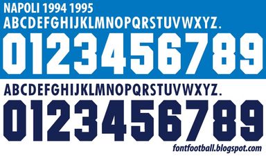 Font Vector SSC Napoli 1994 1995 kit