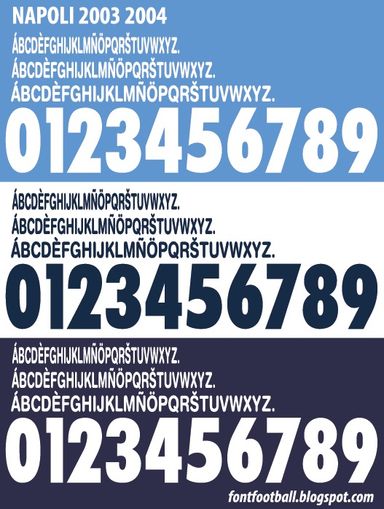 Font Vector SSC Napoli 2003 2004 kit