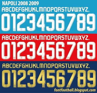 Font Vector SSC Napoli 2008 2009 kit