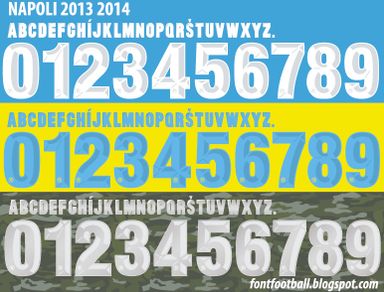Font Vector SSC Napoli 2013 2014 kit
