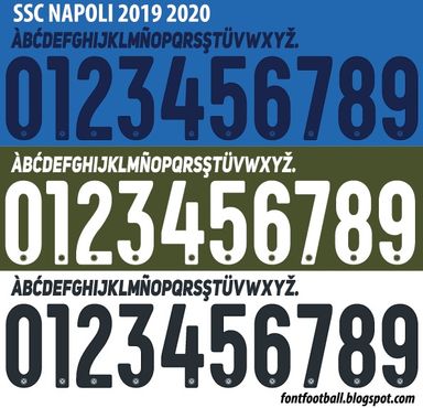 Font Vector SSC Napoli 2019 2020 kit
