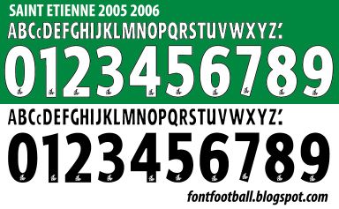 Font Vector Saint Etienne FC 2005 2006 kit