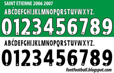 Font Vector Saint Etienne FC 2006 2007 kit