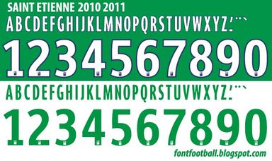 Font Vector Saint Etienne FC 2010 2011 kit