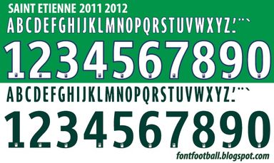 Font Vector Saint Etienne FC 2011 2012 kit