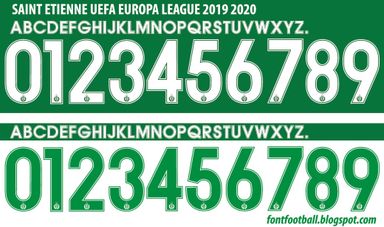 Font Vector Saint Etienne FC Europa League 2019 2020 kit